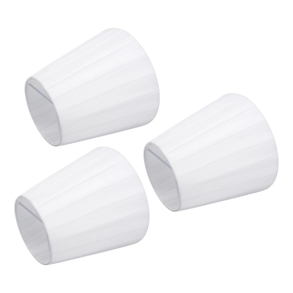 3pcs Fabric Lampshade Pleated Clip On Decorative Lamp Shade for Wall Table Lamp Modern E14 Candle Ch