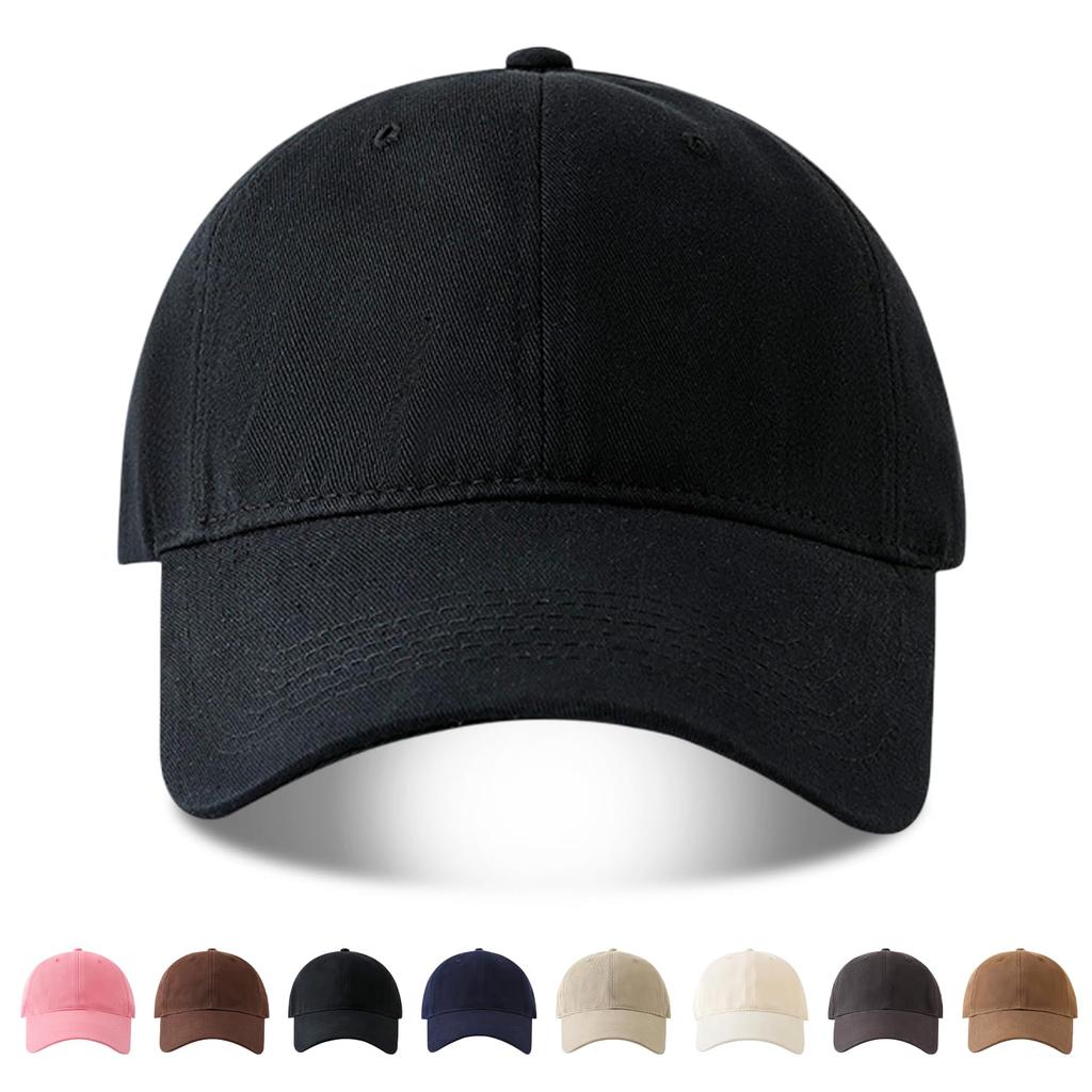 Hsdvdva Большой размер Очень глубокая УФ Защита Однотонная Бейсболка Черная Мужская, 100% хлопок, Большой, 60-65см, Посадка, Защита, Цвет, Популярный, Кепка, Бег, Спорт,