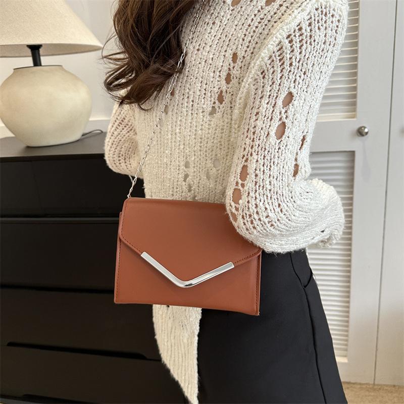 Bag 2025 New Trendy Autumn Fashion Small Square Bag Temperament Women's Bag Chain Bag Solid Color Casual Shoulder Messenger Bag