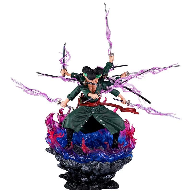 One Piece Roronoa Zoro Asura Action Figure Anime Statue Three Sword Style Collection Model Toy For Anime Fans Xmas Birthday Gift
