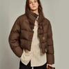 Chic Design Cropped Jacket Winter Short Puffer Jacket Women Clothing Cotton-padded Coats Warm Stand-up Collar Coat Bread Jackets