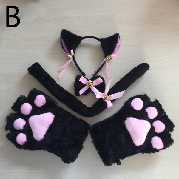 Новые перчатки с кошачьими лапами для девочек, варежки для косплея, медведи, плюшевые, Лолита, мультяшные пушистые животные, толстое аниме