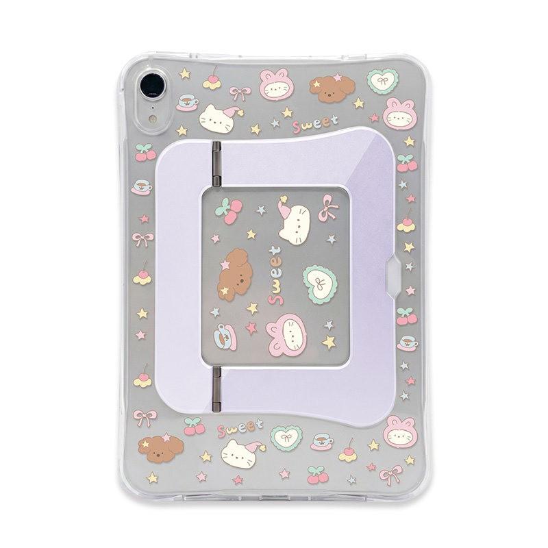 Cartoon Floral Girl Case IPad Mini 6 7 Air 4 5 10.9 Inch With Cushion Shockproof Stand Cover