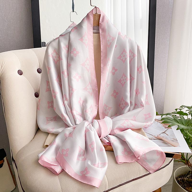 Soft Cotton Linen Printed Large Scarf Women'S Spring Autumn Winter Neck Warmer Skin-Friendly Versatile Stylish Shawl