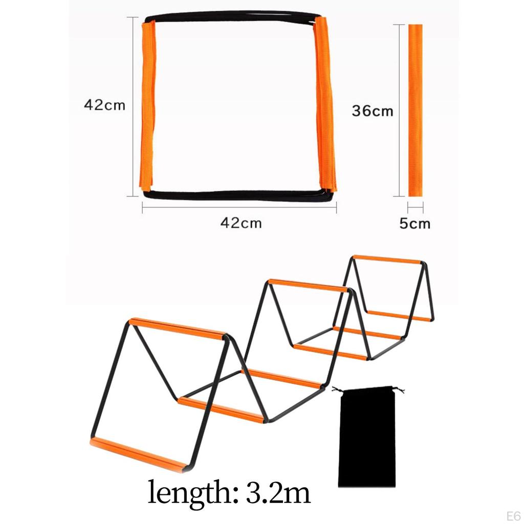 Лестница для тренировки скорости и ловкости с сумкой для хранения, многоцелевая, складная, для регби, тренировка баланса, гибкая