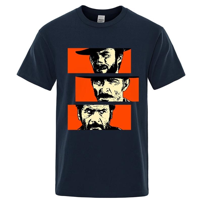 Футболка для мужчин The Good The Bad Ugly Blondie Angel Eyes Tuco Cowboy Футболка для мужчин Il Buono Brutto Cattivo Футболки большого размера из хлопка для мужчин