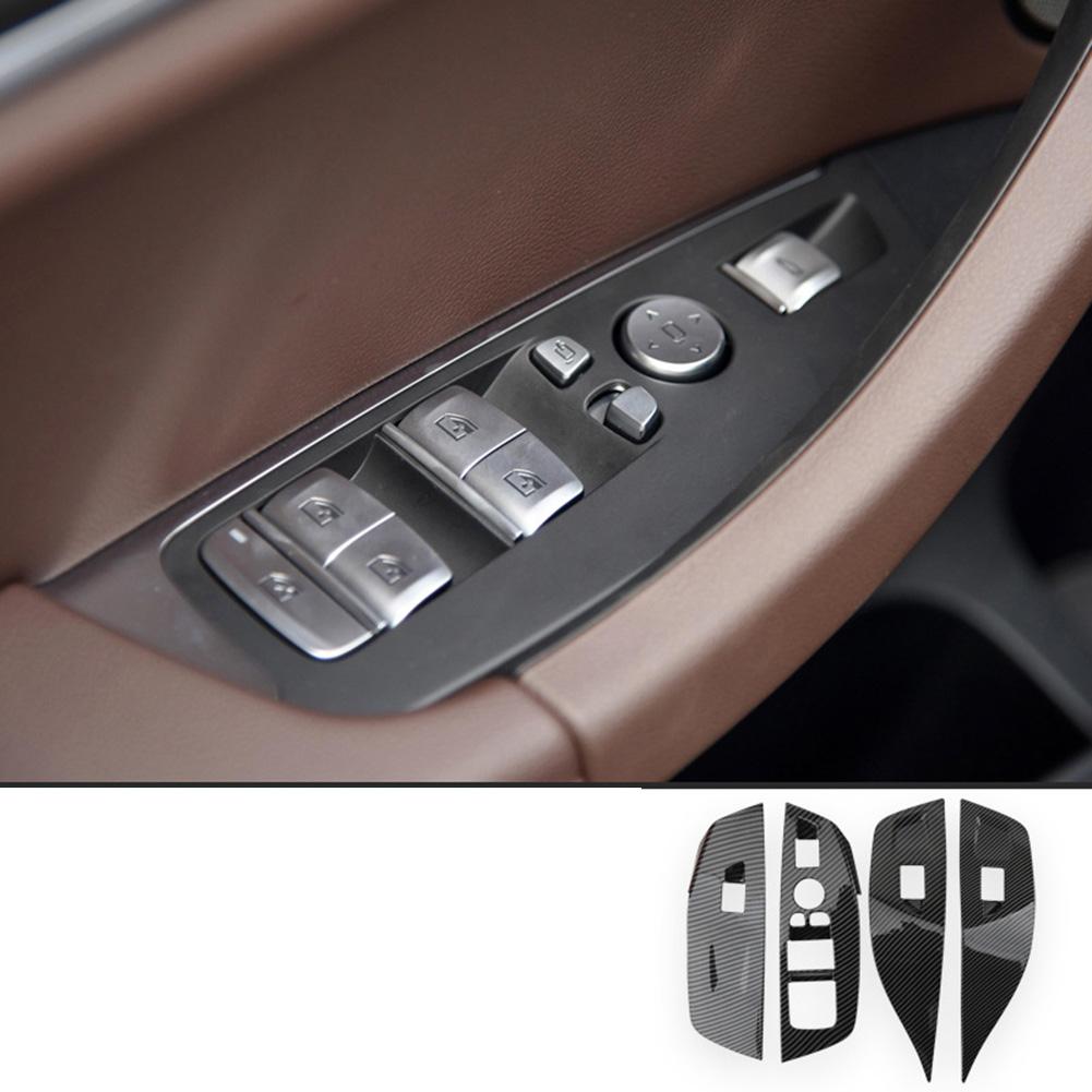 Для BMW X3X4X5 подходит для рамки кнопки окна автомобиля, украшения панели подъемника автомобиля, наклейки на внутреннюю центральную панель управления переключением передач