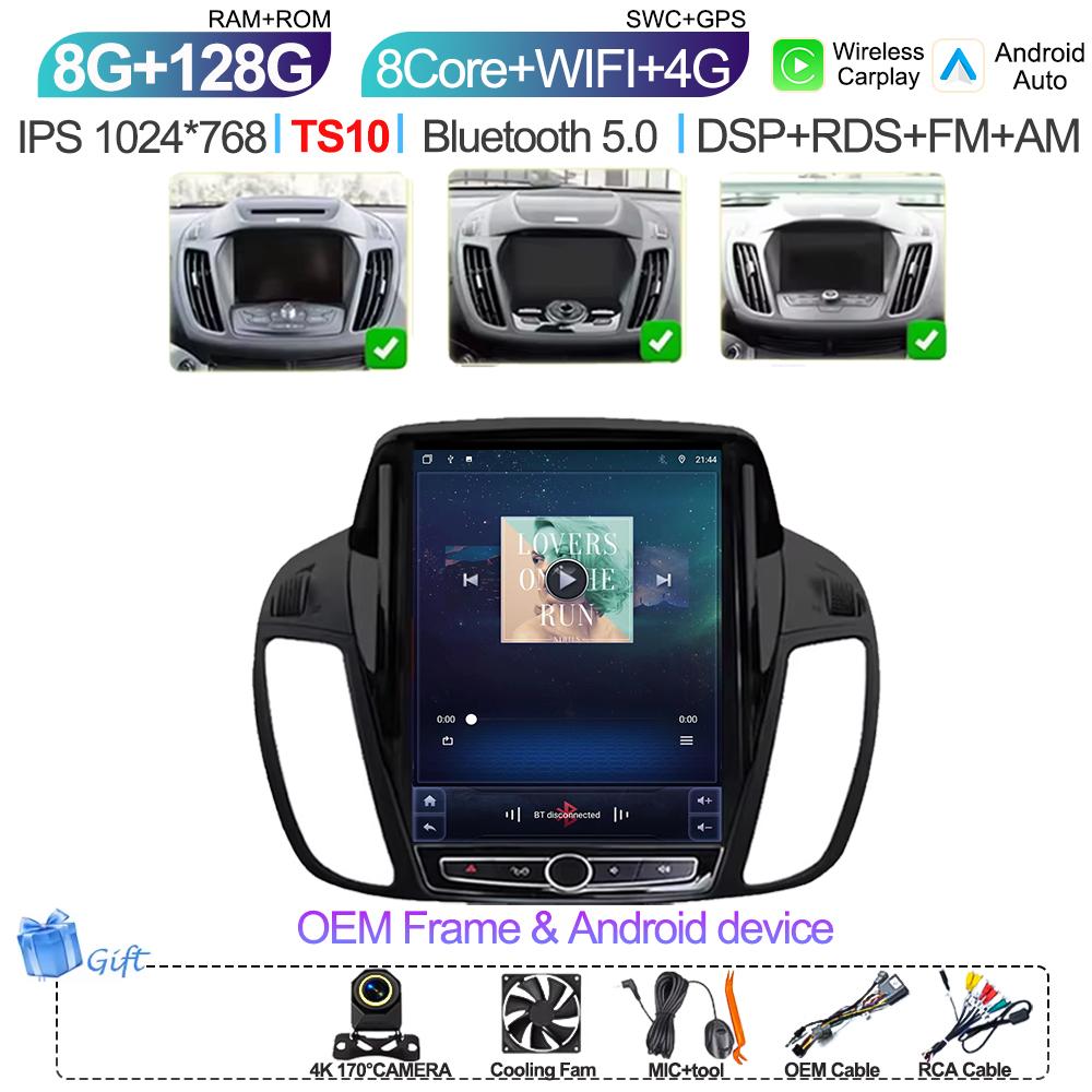 Pdzh2 9,7-дюймовый автомобильный Android Auto для Ford KUGA C-max Escape 2013 - 2015 Мультимедийный плеер Стерео Навигация GPS Головное устройство Сенсорный экран