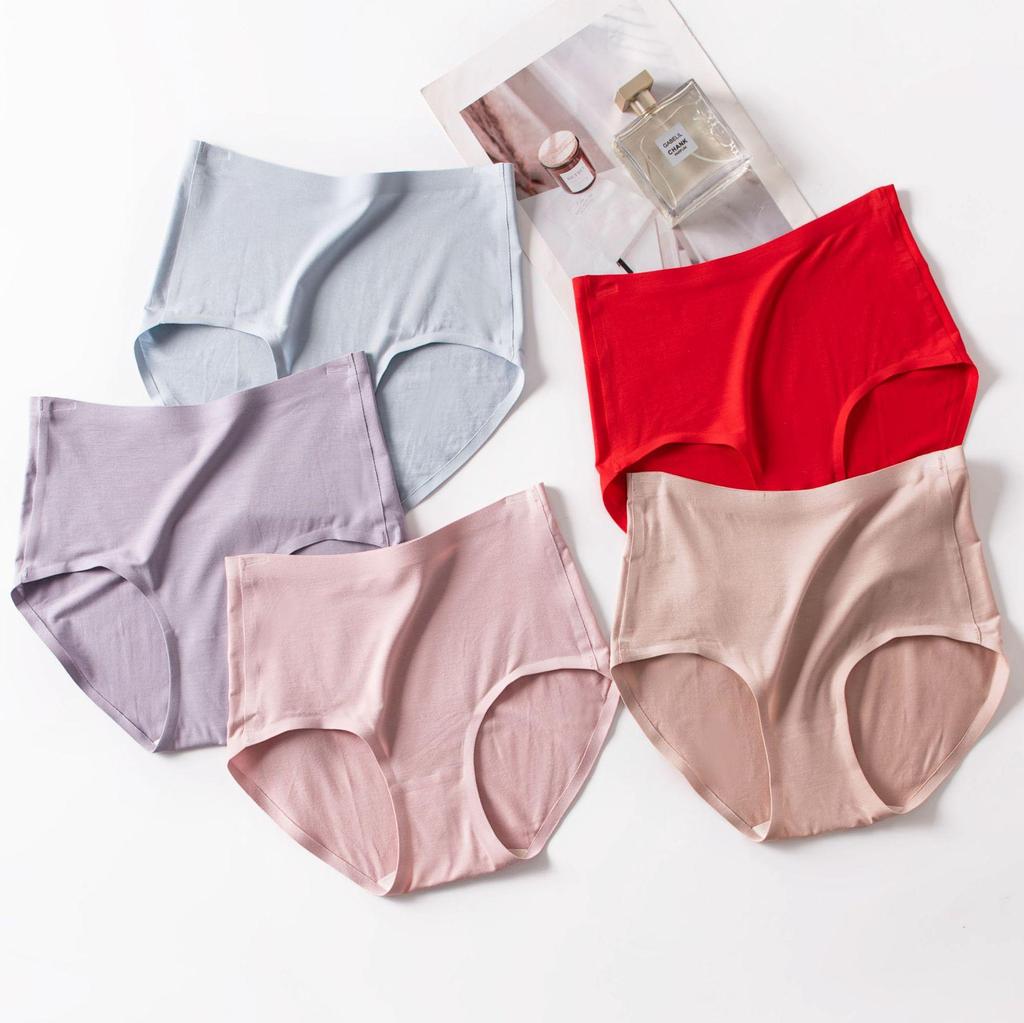 2025 Women's High-Waisted Seamless Breathable Mulberry Silk Knit Briefs