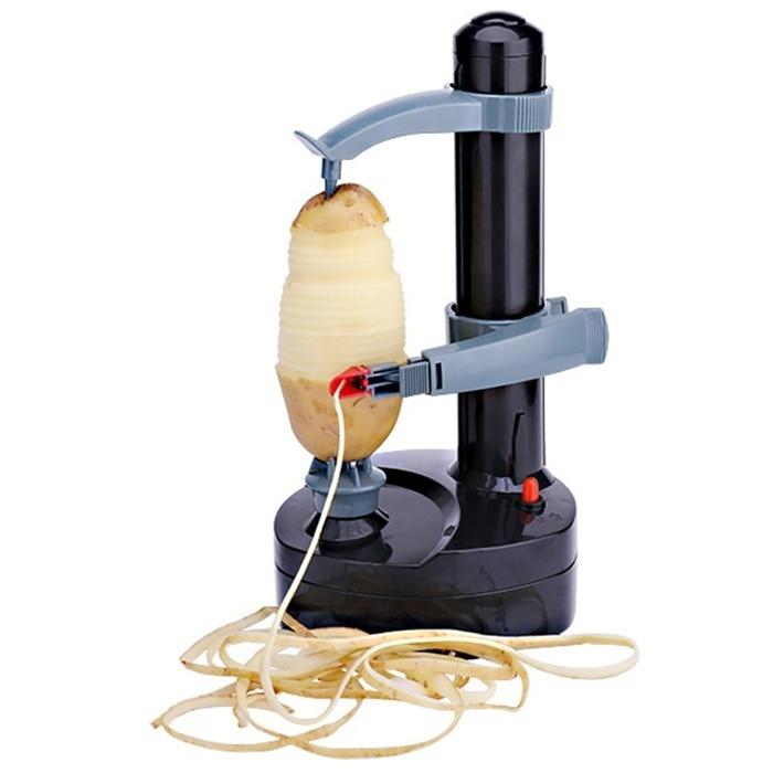 Электрическая автоматическая овощечистка из нержавеющей стали с вилкой европейского стандарта для картофеля, овощей, фруктов, кухонный инструмент