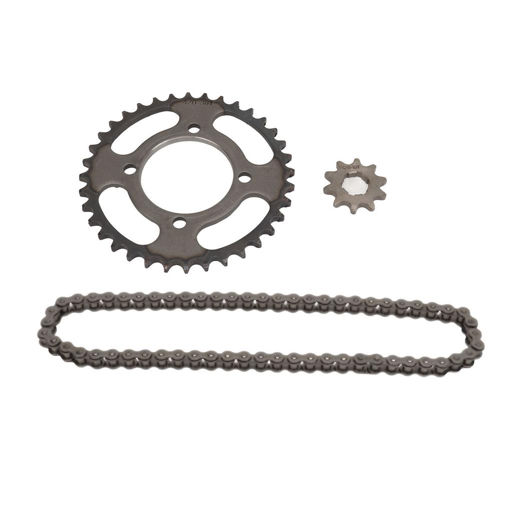 420 Chain Sprocket Set Steel 10T Front Motor Sprocket 36T Rear Chain Wheel Sprocket with 60 Link Drive Chain for DIY