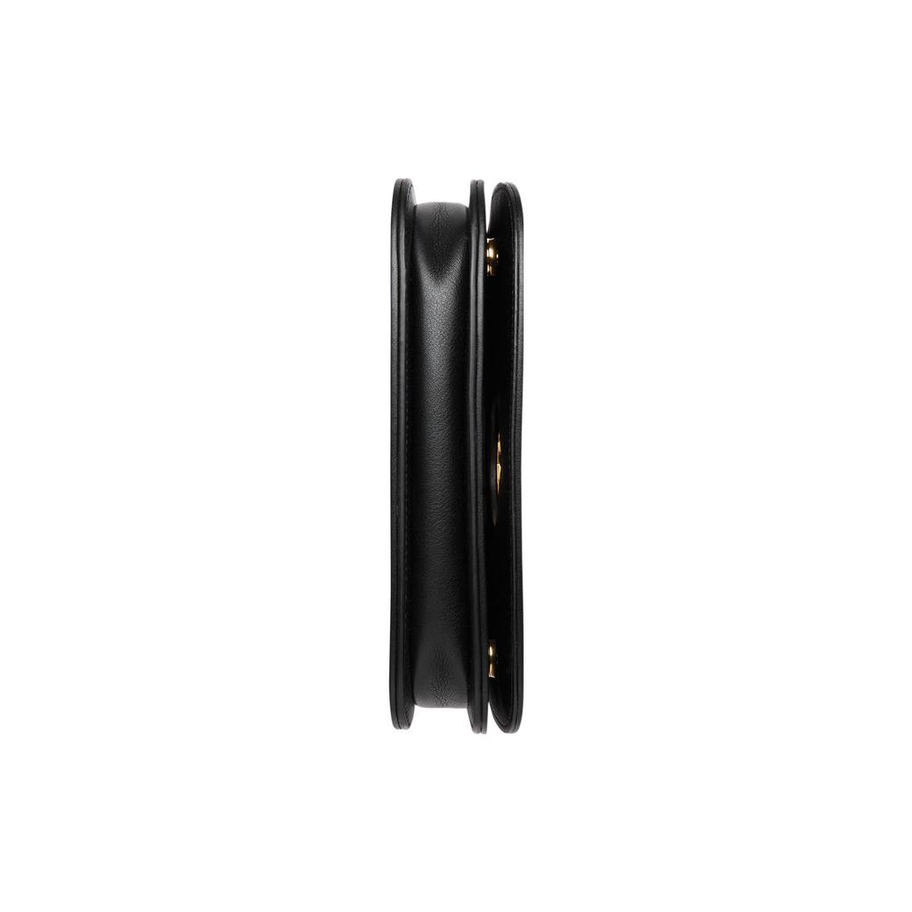 Gucci Blondie Metal Double G Logo Detachable Bracelet Gold Tone Accessory Leather Handbag Wristlet Clutch Mini Women handbags Black 698630-UXX0G-1000
