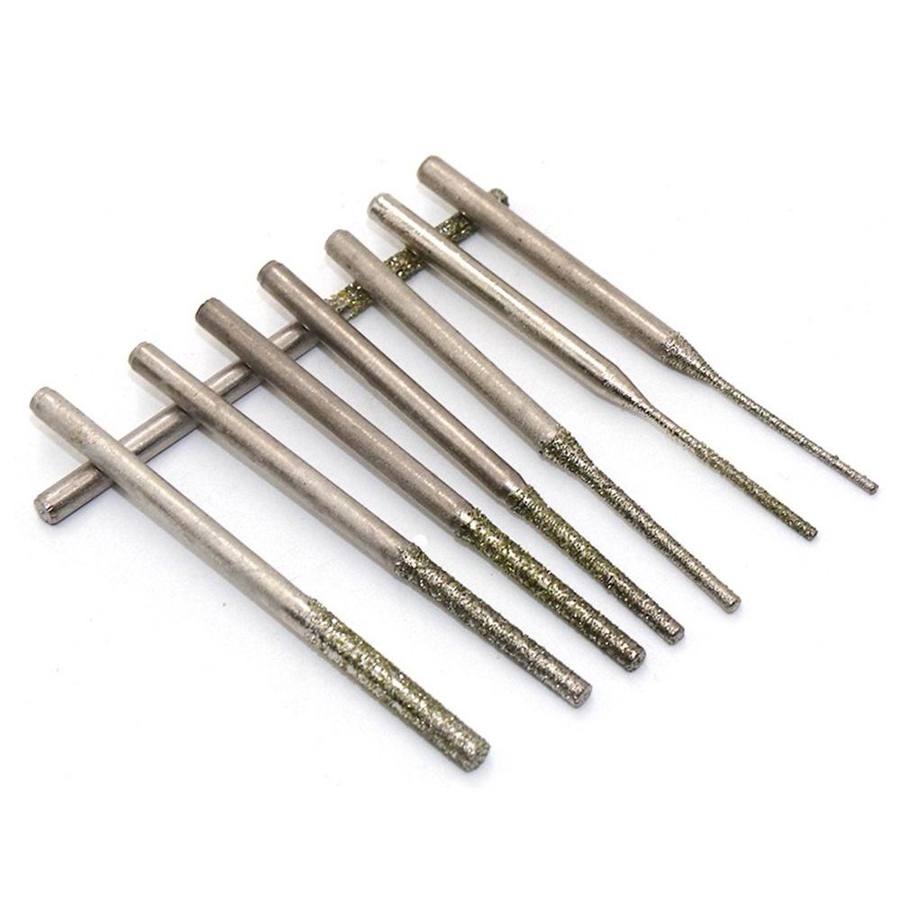 10Pcs 0.8-2.5mm Diamond Coated Drill Bits Grinding Burr Bits Glass Jade Amber Jewelry Diamond