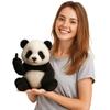 Soft Emotional Support Plush Toy Realistic Cow/Raccoon Cute Plush Toy Doll Companion Healing Panda Finger Plush Animal Toy