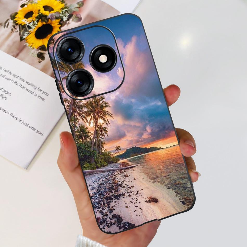 Чехол для телефона Tecno Spark 10 10C 2023 Модный Цветок Кошка Бабочка Мягкий Силикон ТПУ Чехлы Для Tecno Spark10 Spark10c KI5q KI5k