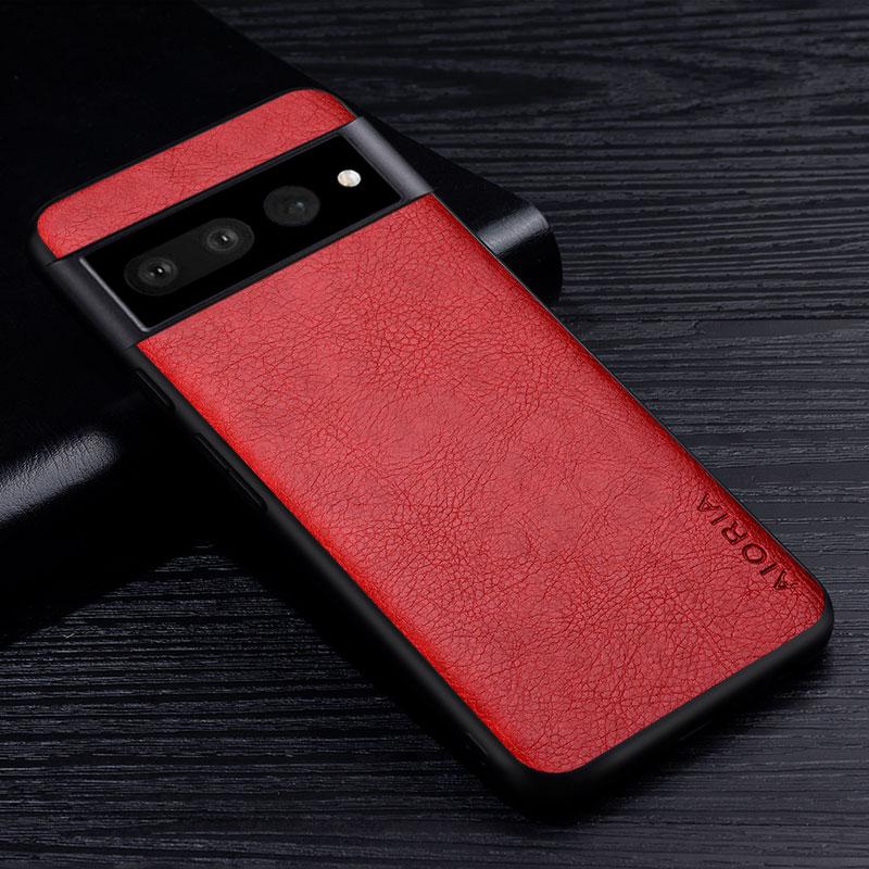 Кожаный чехол для Google Pixel 7 6 Pro Бизнес-стиль Премиум Ретро Узор личи Защитная задняя крышка для Pixel 7A 6A Чехол