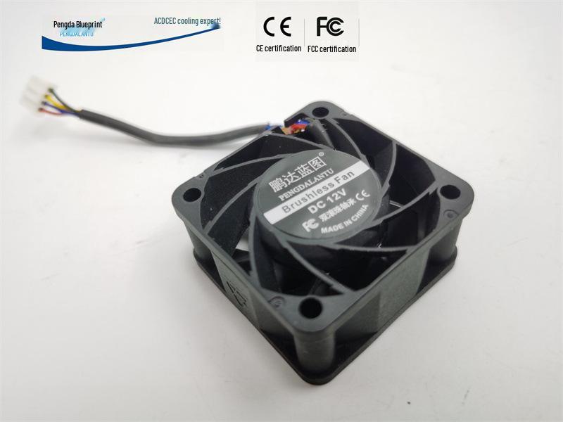 Pengda Lantu 4020 Turbo Edition 12V 0.41A PWM с терморегулированием Высокоскоростной 4см Охлаждающий вентилятор с двойным шарикоподшипником