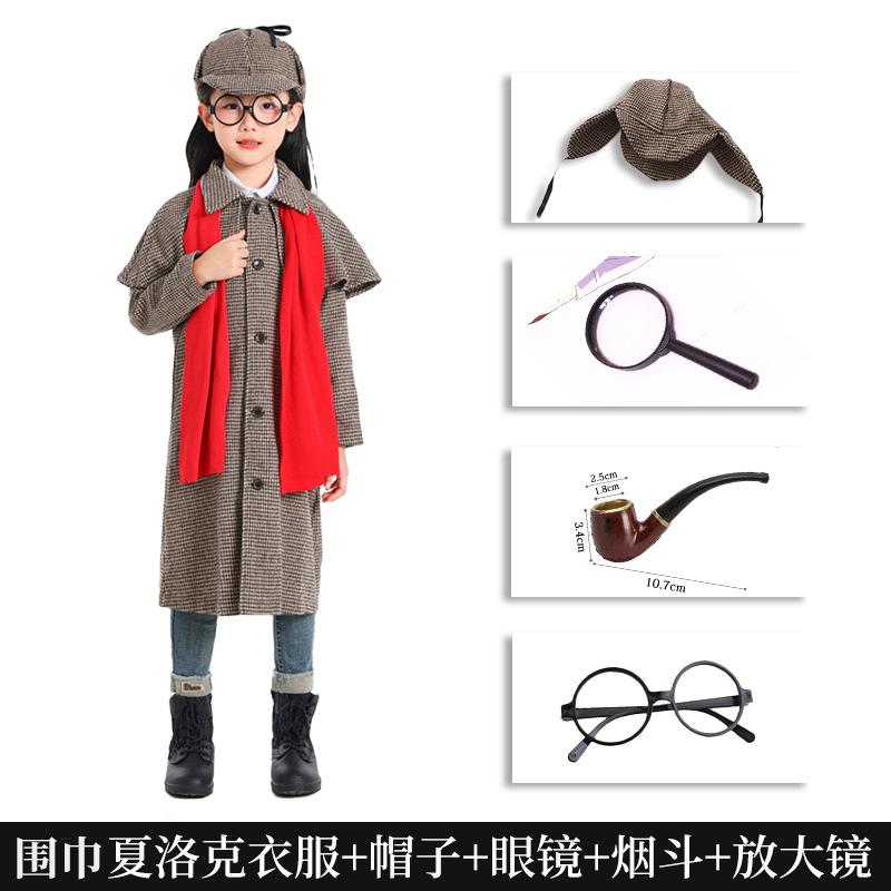 Halloween, Sherlock Holmes movie character Sherlock costume cosplay detective parent-child suit costume