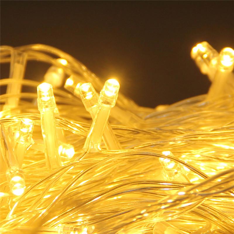 Светодиодная гирлянда AC 220V, водонепроницаемая, LED 10м 20м 30м 50м 100м, Рождественское праздничное украшение для дома и улицы