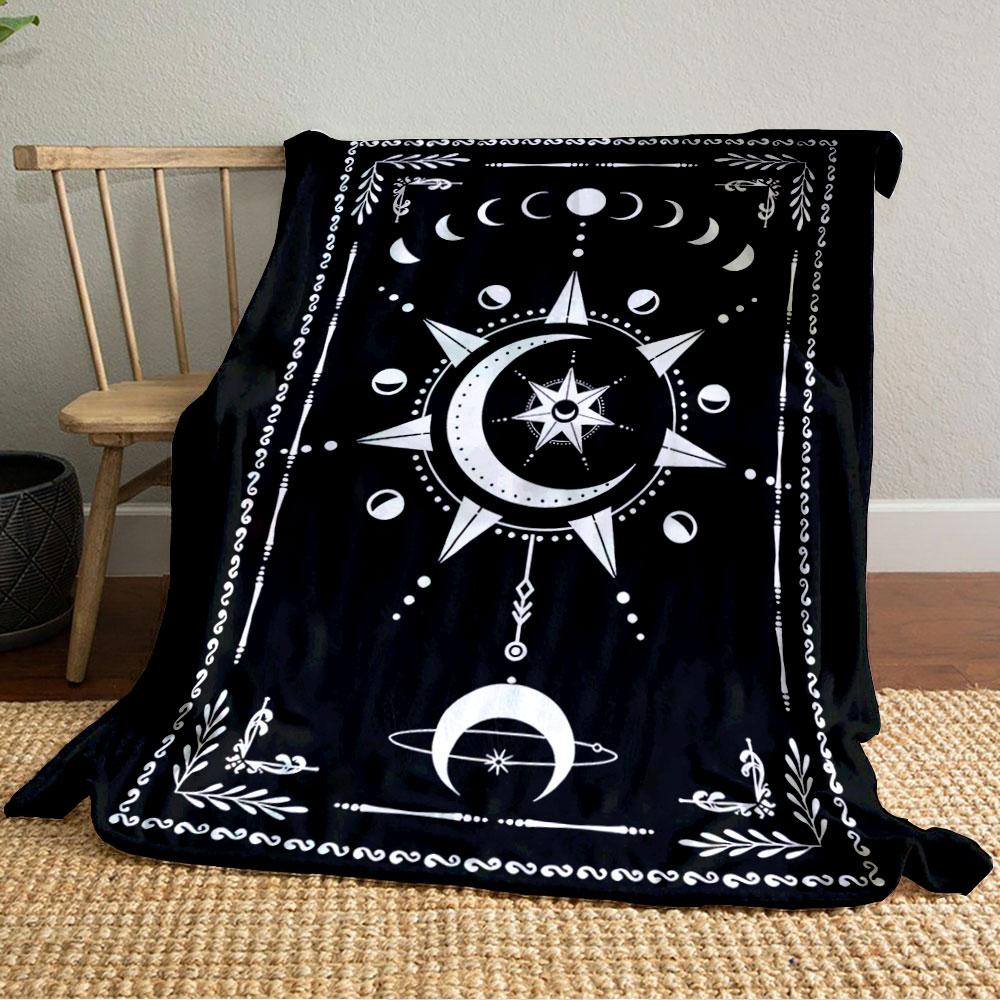 Celestial Moon Star Blanket for all seasons blanket lunch break throw gift