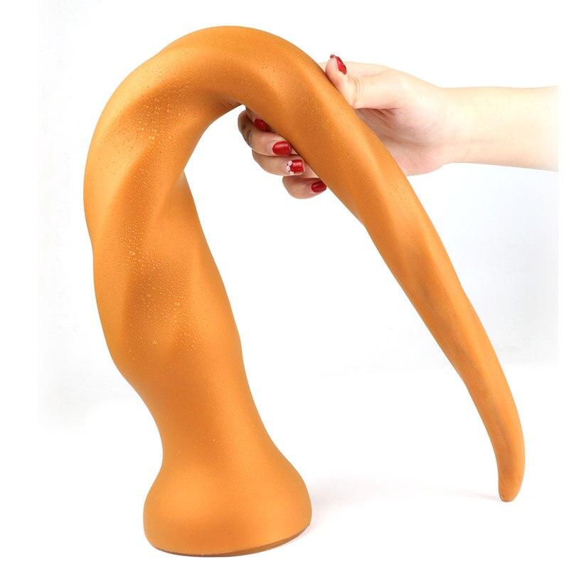 Удлиненная Анальная пробка Мягкий силиконовый мастурбатор Анальный расширитель Секс-игрушки Реалистичный ремешок для пениса на члене Фистинг БДСМ Дракон Фаллоимитатор