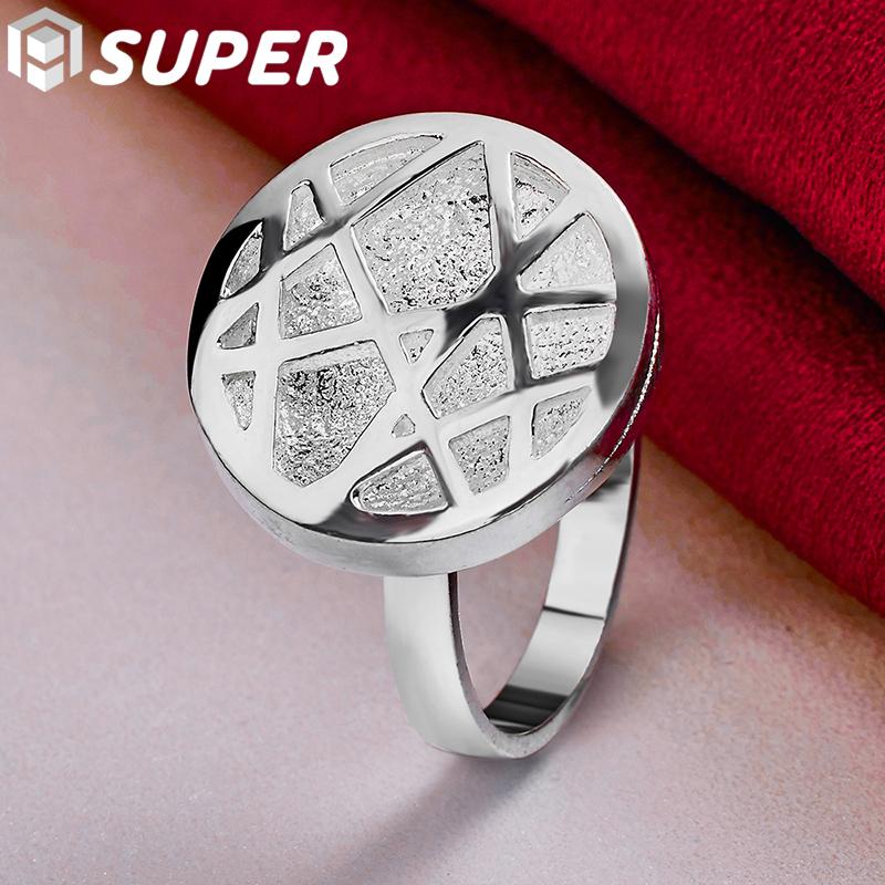 925 Sterling Silver Round Circle Interweave Ring Jewelry