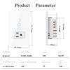 Melery Розетка с вилкой США Wi-Fi Smart Tuya Выключатель света Мексиканская розетка Сенсорная интеллектуальная стеклянная панель Пульт дистанционного управления от Alexa Google Home