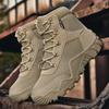 Men Outdoor Desert Boots Men's Waterproof Hiking Boots Khaki Durable Combat Boots
