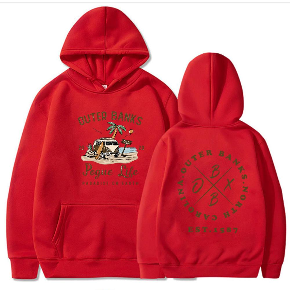 Женская толстовка с длинными рукавами Outer Banks, толстовка Pogue Life, студенческий пуловер в стиле Харадзюку, топы с капюшоном, Sudadera, толстовки