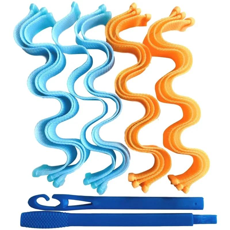 Без нагрева локоны для волос Бигуди без нагрева Валик для завивки волос Зажим для волос Локоны для сна Шелковые бигуди Мягкие валики Инструменты для укладки волнистых волос