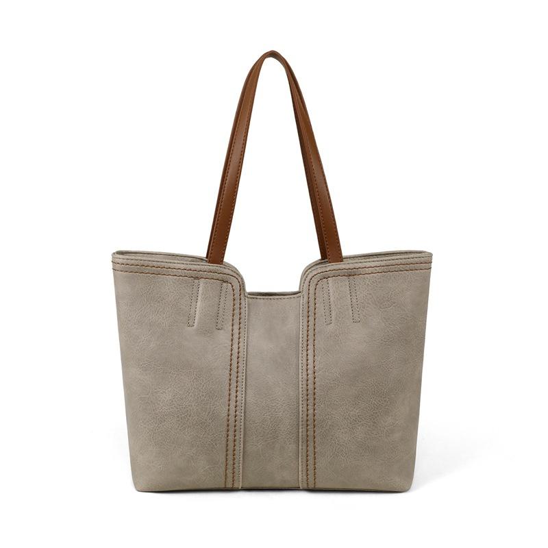 Сумка-тоут, новая модная женская сумка из натуральной кожи, ретро, большая вместимость, сумка на одно плечо, ручная сумка для поездок на работу