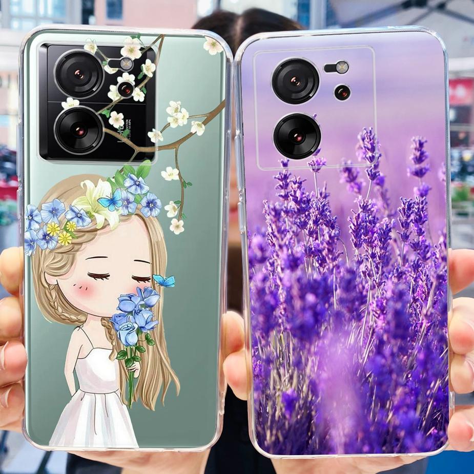Чехол для Xiaomi 13T Pro Роскошная окрашенная задняя крышка Прозрачный силиконовый чехол для телефона Для Xiaomi Mi 13T Pro 13TPro Мягкие чехлы Сумки 6.67''