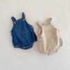 Spring/Summer 2024 Infant Denim Romper - Boys & Girls, 0-2 Years, Cotton Jumpsuit