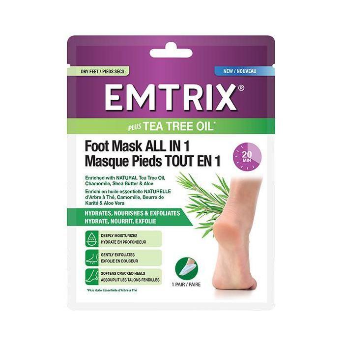 Emtrix® Masque Pieds Tout En 1 Hydrate Nourrit & Exfolie 1 Paire