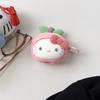Милый 3D Мультяшный Флокированный Персиковый Чехол для Наушников Hello Kitty Для Airpods Pro3 Pro2 Pro Airpods 1 2 3 4 Силиконовый Чехол для Наушников