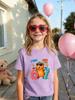 7th Birthday T-Shirt I'm 6 Years Old. Now I'm 7 Years Old. #67 Groundhog Donut Print Short Sleeve Birthday Party Shirt