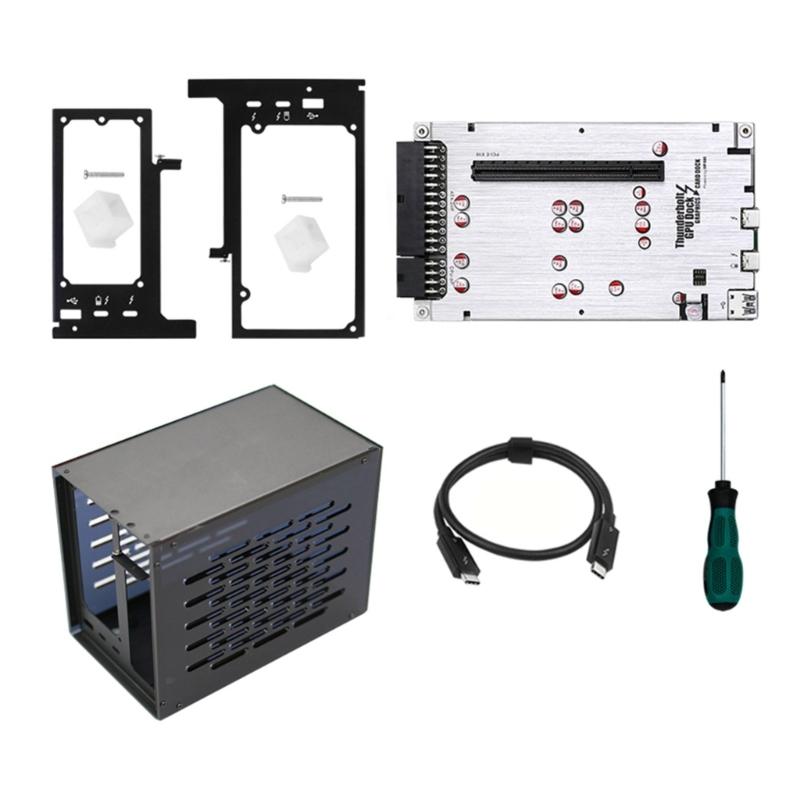 GPU Dock Thunderboltcompatible 3/4 GPU Docking Station TH3P4G3 Case 85W 40Gbps Laptop External Graphics Card & Brackets