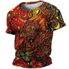 Летняя футболка большого размера для мужчин, 3D этническая одежда, футболки, топы, рубашки с принтом, уличная одежда в стиле хип-хоп, красочная футболка в стиле ретро