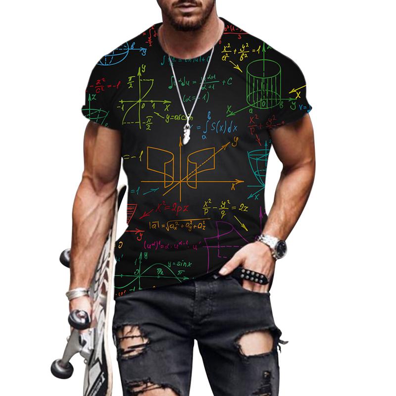 Забавная математическая рубашка Phys Chemical Formula Summer Street 3D футболка модная мягкая футболка большого размера с круглым вырезом футболка большого размера математическая футболка рубашка