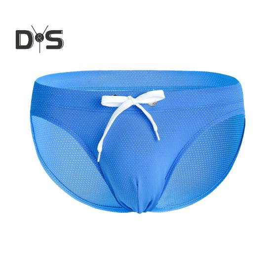 Мужские летние плавки с низкой посадкой, дизайн на шнурке, плавки, быстросохнущий купальник с регулируемой линией талии