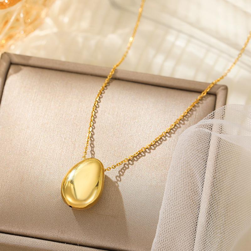 S925 Silver Pigeon Egg Necklace: Elegant Water Drop Pendant On Clavicle Chain