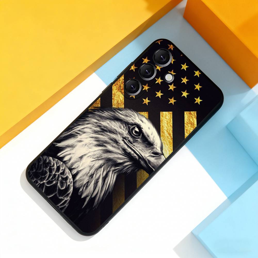 Америка Флаг США Крутой Для Samsung Galaxy A 73,72,51,53,52,71,22,5G,Note,J7,8,9 Мягкий Черный Чехол для Телефона