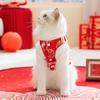 Pet Clothing Brocade Vest Into Cat Kitten Chinese New Year Velvet Festive Cat Clothes