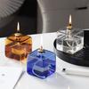 Креативный квадратный стеклянный подсвечник, масляные лампы, украшение комнаты, разноцветная настольная лампа-свеча, домашний декор, центральный элемент для свадьбы, подарки