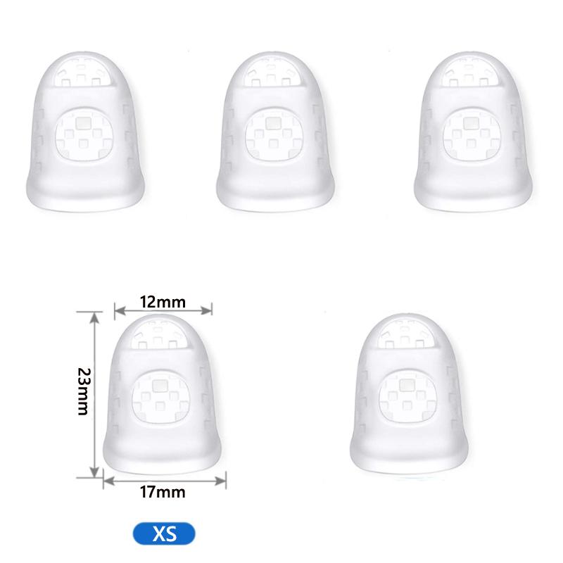 5/10PCS Silicone Finger Sleeve Playing Piano Thimble Hollow Breathable Anti-slip Needle DIY Crafts Sewing Accessories