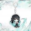 Брелок-подвеска Аниме Клинок, рассекающий демонов Kimetsu No Yaiba Камадо Тандзиро Двусторонний HD Подвеска для сумки Подарок для фанатов Реквизит для косплея Ювелирный подарок