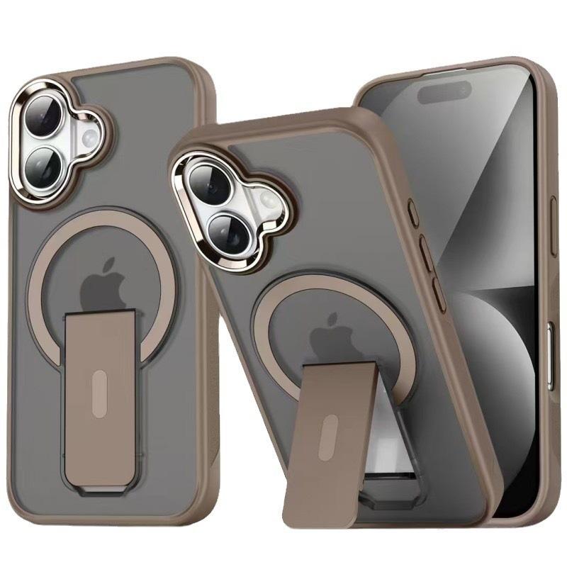 Подходит для IPhone16PorMax Ослепительный магнитный чехол для телефона Apple 15Pro Подставка 14 Противоударный 13 Защитный чехол