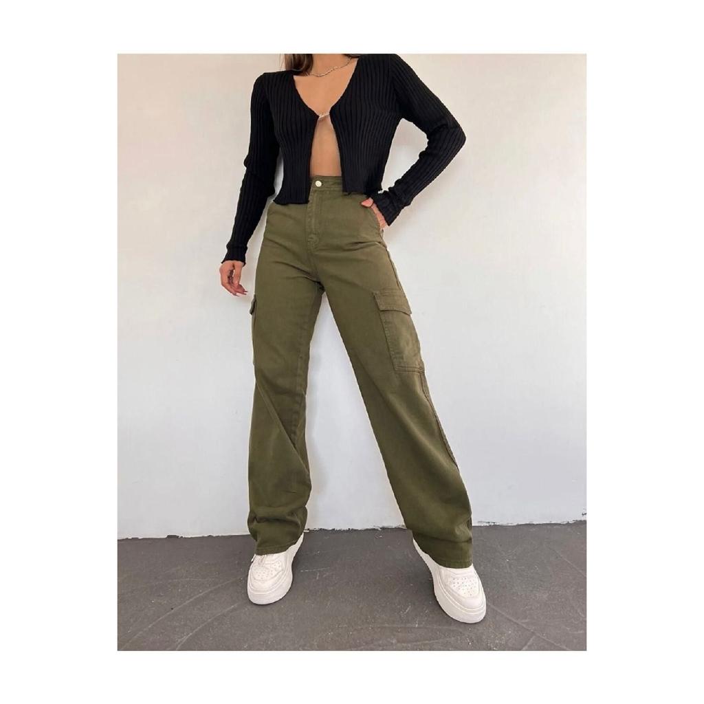 Женские синие свободные широкие джинсы-палаццо большого размера