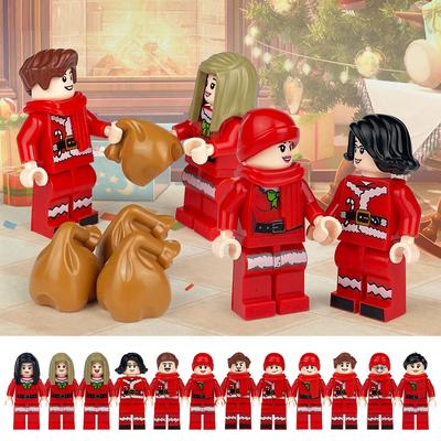 Мини-фигурки Санта-Клауса Город 2023 Адвент-календарь Рождественский праздник Строительный набор Украшения Кирпичи Блок-модель Наборы Детские развивающие игрушки