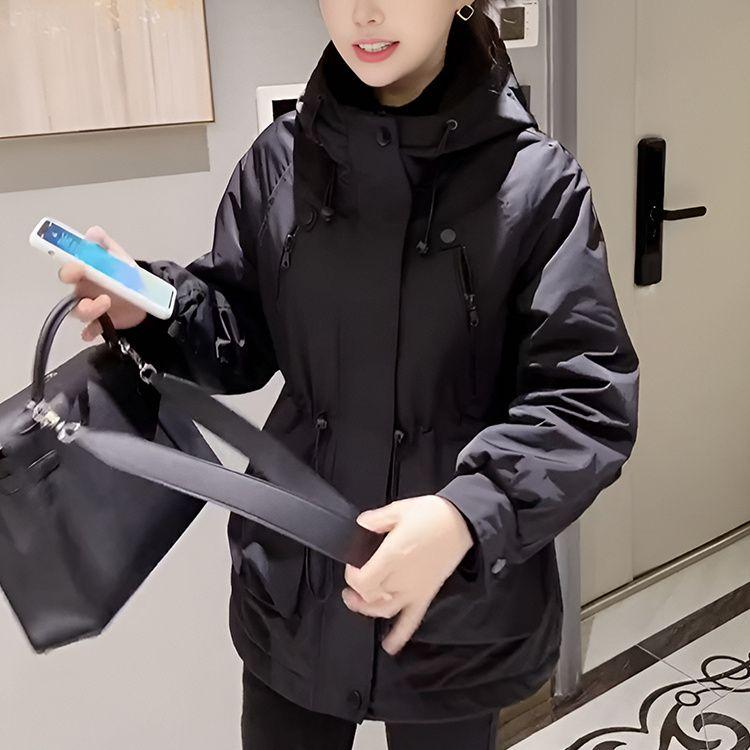 Модная свободная куртка Куртка Женская Весна и Осень Куртка с капюшоном Куртка Тренд